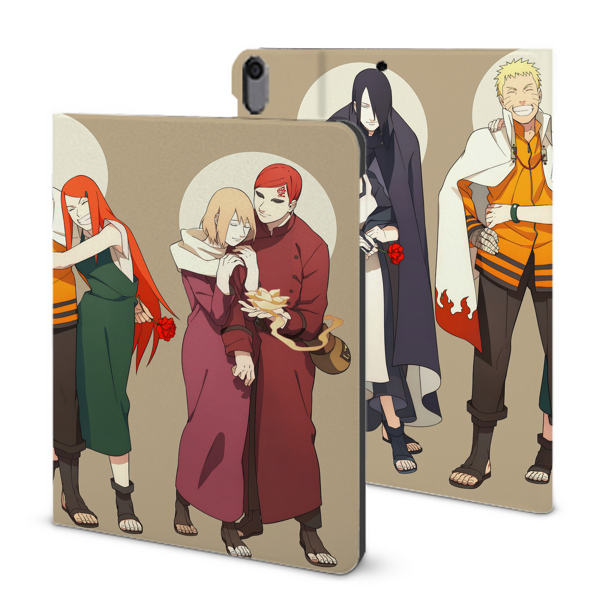 （画像用） NARUTO -ナルト- NARUTO -ナルト- 疾風伝 IPad ケース ブック型 PUレザー TPU 耐衝撃 軽量 薄型 ペン収納なし 全面保護 IPad 各モデル対応